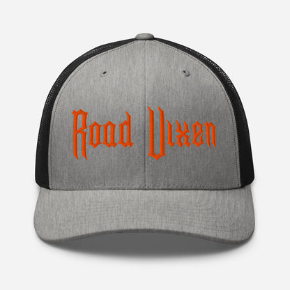 Snapback Custom Trucker Hats Road Vixen Cap for Sexy Women - Orange Stitch  Infidel Collective