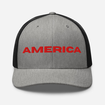 Cool AMERICA Custom Patriotic Red Stitch Snapback Trucker Hats (11 Colors)  Infidel Collective
