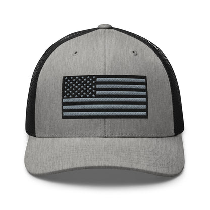 Blackout USA Flag Best Patriotic Custom Snapback Trucker Hats (20 Colors)  Infidel Collective