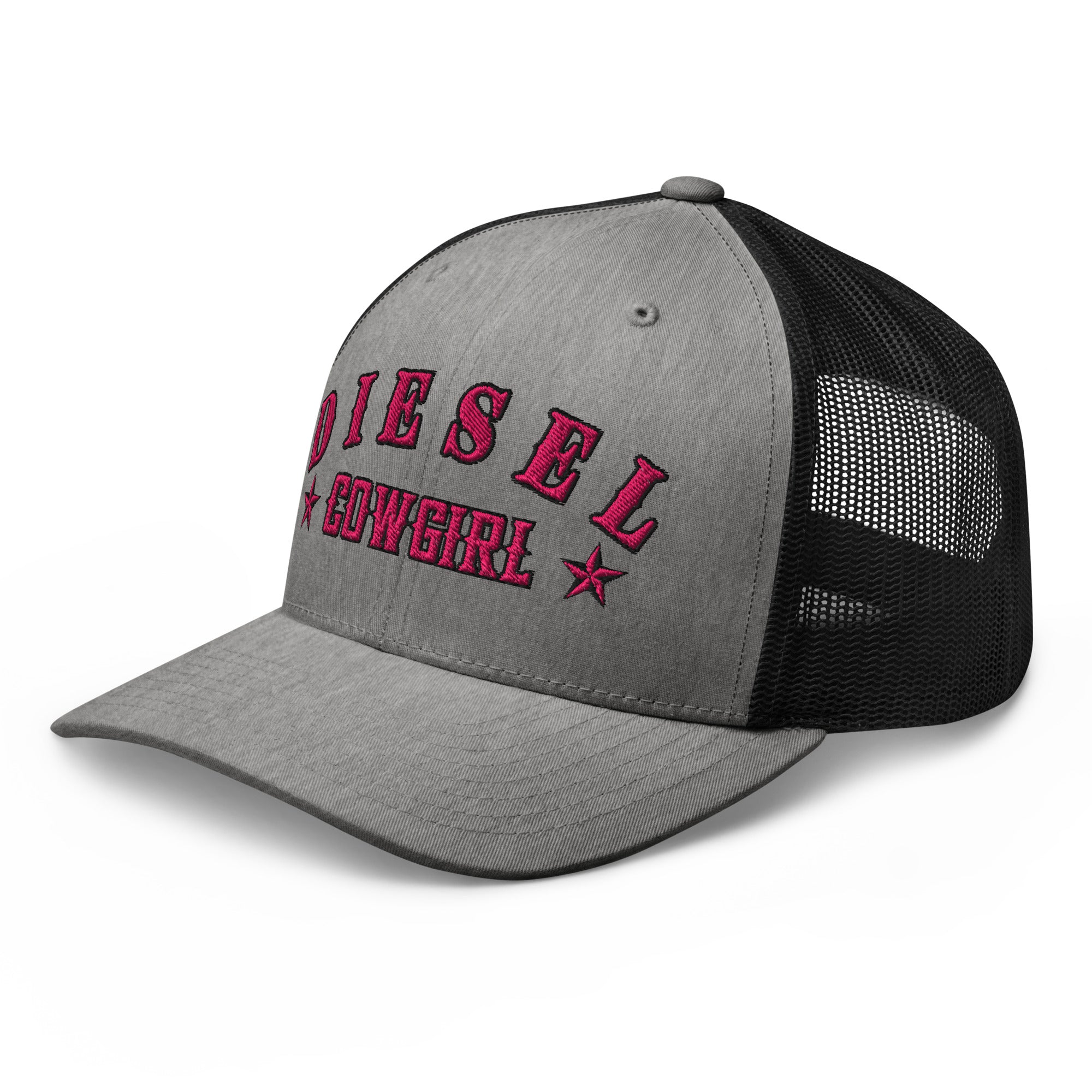 Custom Diesel Cowgirl Hat – Pink Stitch Snapback Trucker Cap for Diesel Gang Women  Infidel Collective