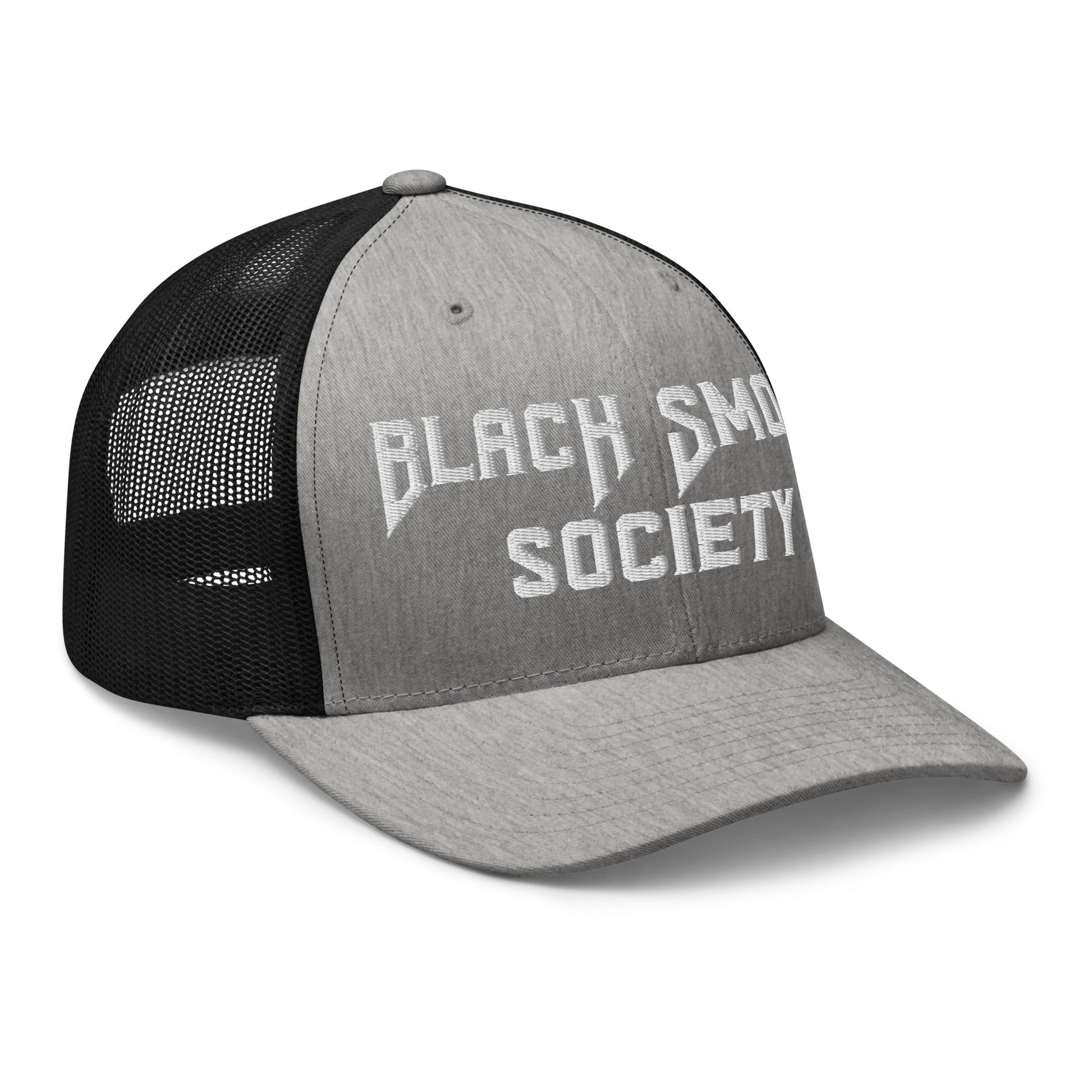 Hats  Snapback Custom Trucker Hat to Rep the Black Smoke Society Lifestyle Infidel Collective