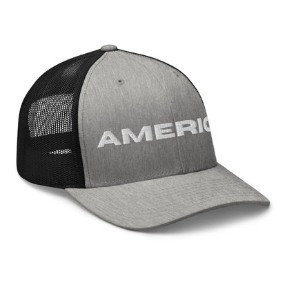 Snapback Custom Trucker Hats AMERICA Cool Patriotic Cap White Stitch  Infidel Collective