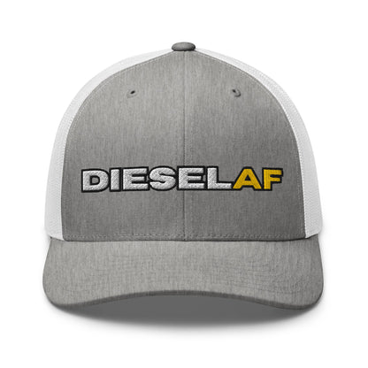 Hats Heather-Grey-White Snapback Custom Trucker Hat to Rock the Diesel AF Lifestyle for Men & Women Infidel Collective