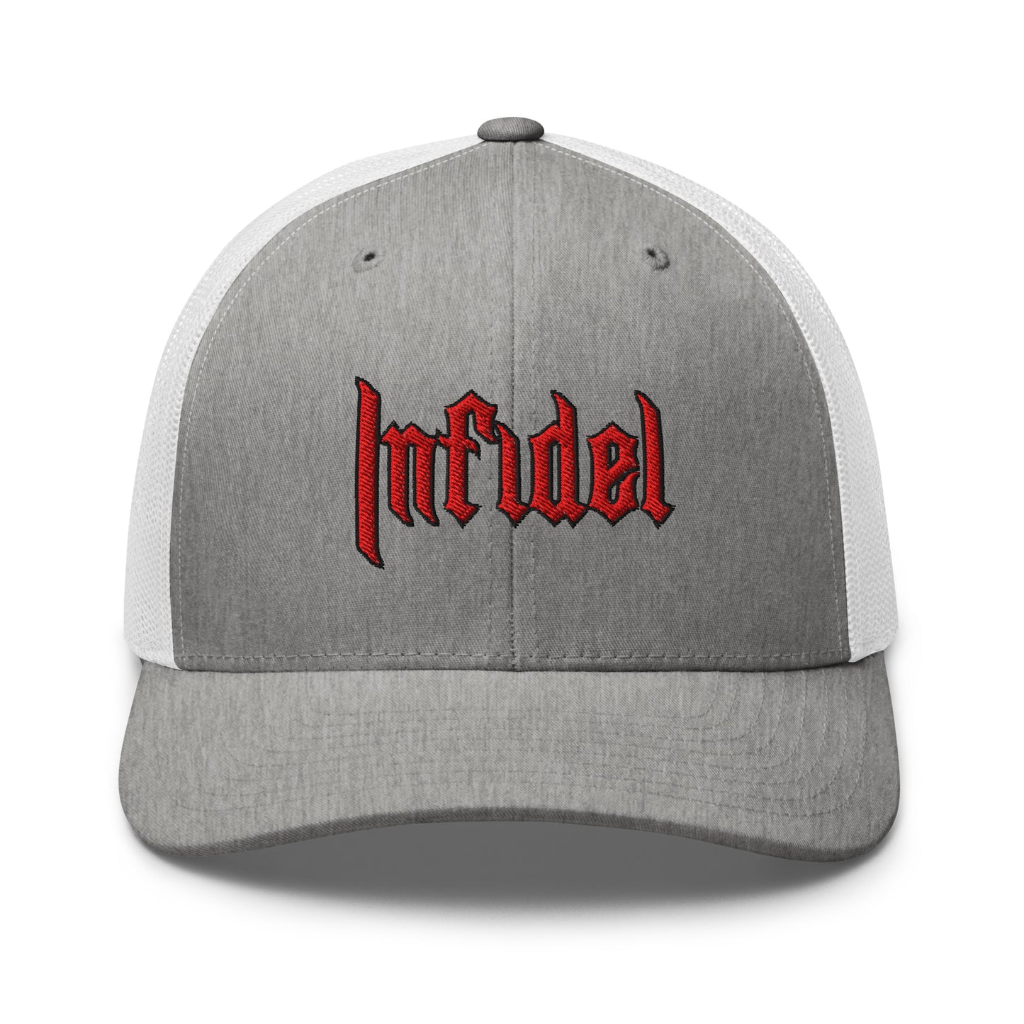 Snapback Custom Trucker Hats INFIDEL Red Stitch Badass Cap for Men & Women  Infidel Collective