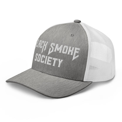 Hats  Snapback Custom Trucker Hat to Rep the Black Smoke Society Lifestyle Infidel Collective