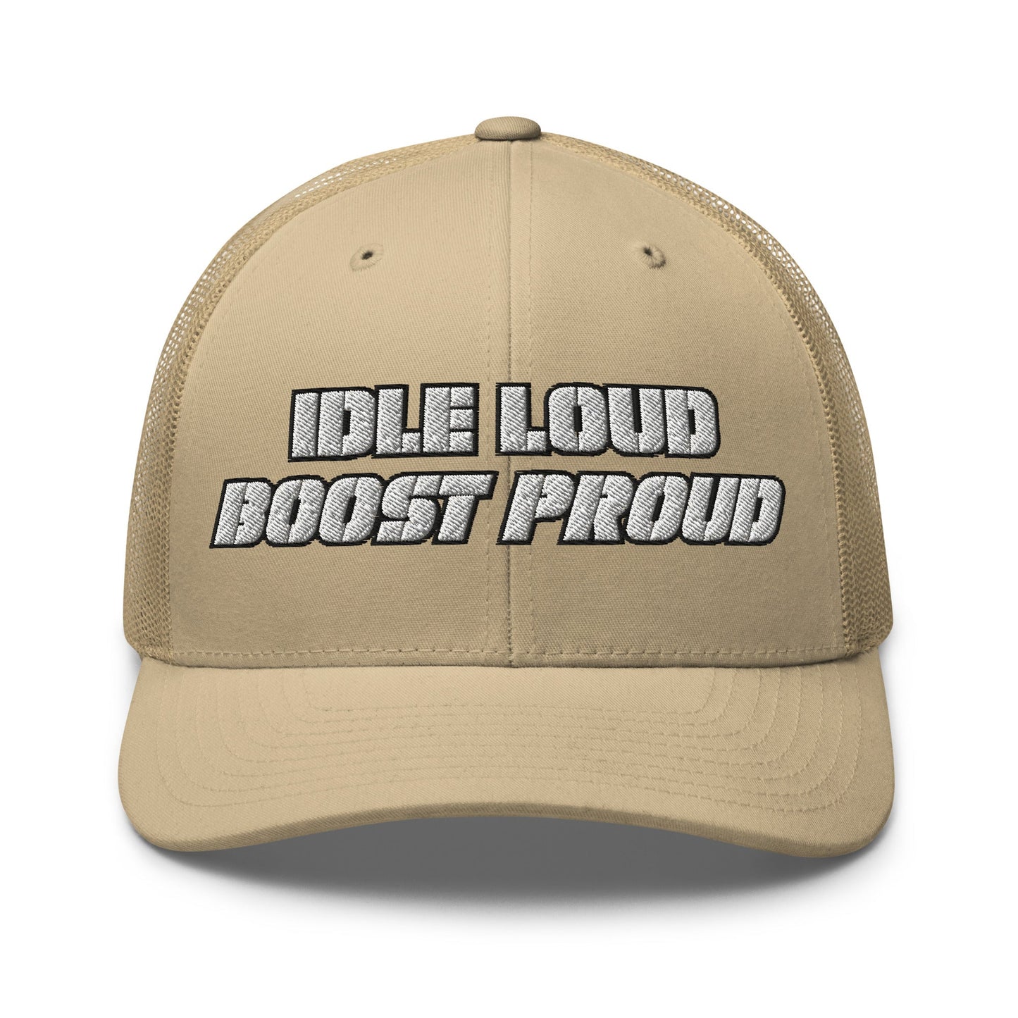 Hats Khaki Snapback Custom Trucker Hat to Wear Proud – Idle Loud Boost Proud Mens Diesel Hats Infidel Collective