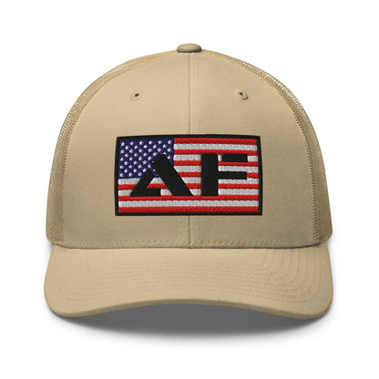 AF American Freedom Flag Snapback Custom Trucker Hat  Infidel Collective