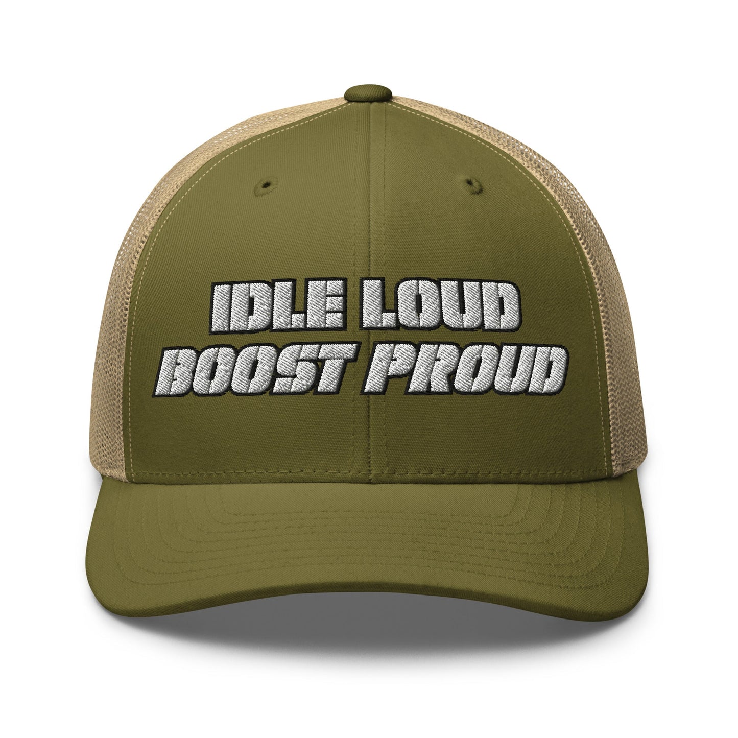 Hats Moss-Khaki Snapback Custom Trucker Hat to Wear Proud – Idle Loud Boost Proud Mens Diesel Hats Infidel Collective
