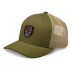 Hats  Snapback Custom Trucker Hats Red Line Skull Patriotic Cap for Men & Women Infidel Collective