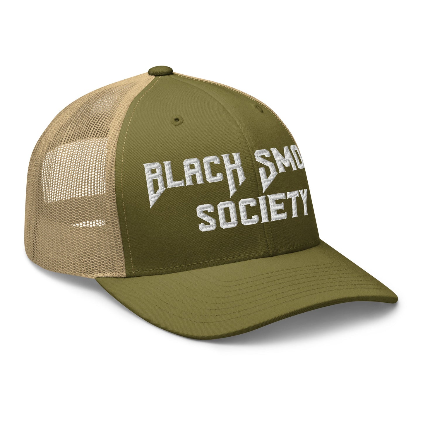 Hats  Snapback Custom Trucker Hat to Rep the Black Smoke Society Lifestyle Infidel Collective