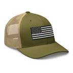 Monochrome US Flag Patriotic Hat - Snapback Custom Trucker Hats is 20 Colors  Infidel Collective