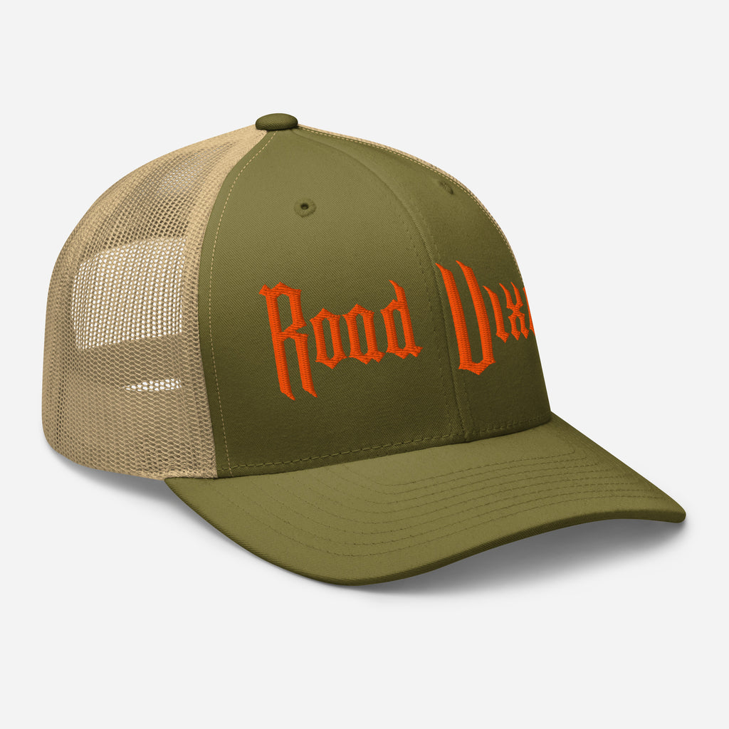 Snapback Custom Trucker Hats Road Vixen Cap for Sexy Women - Orange Stitch  Infidel Collective