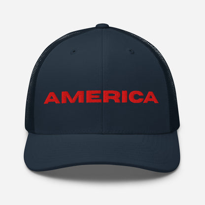 Cool AMERICA Custom Patriotic Red Stitch Snapback Trucker Hats (11 Colors)  Infidel Collective