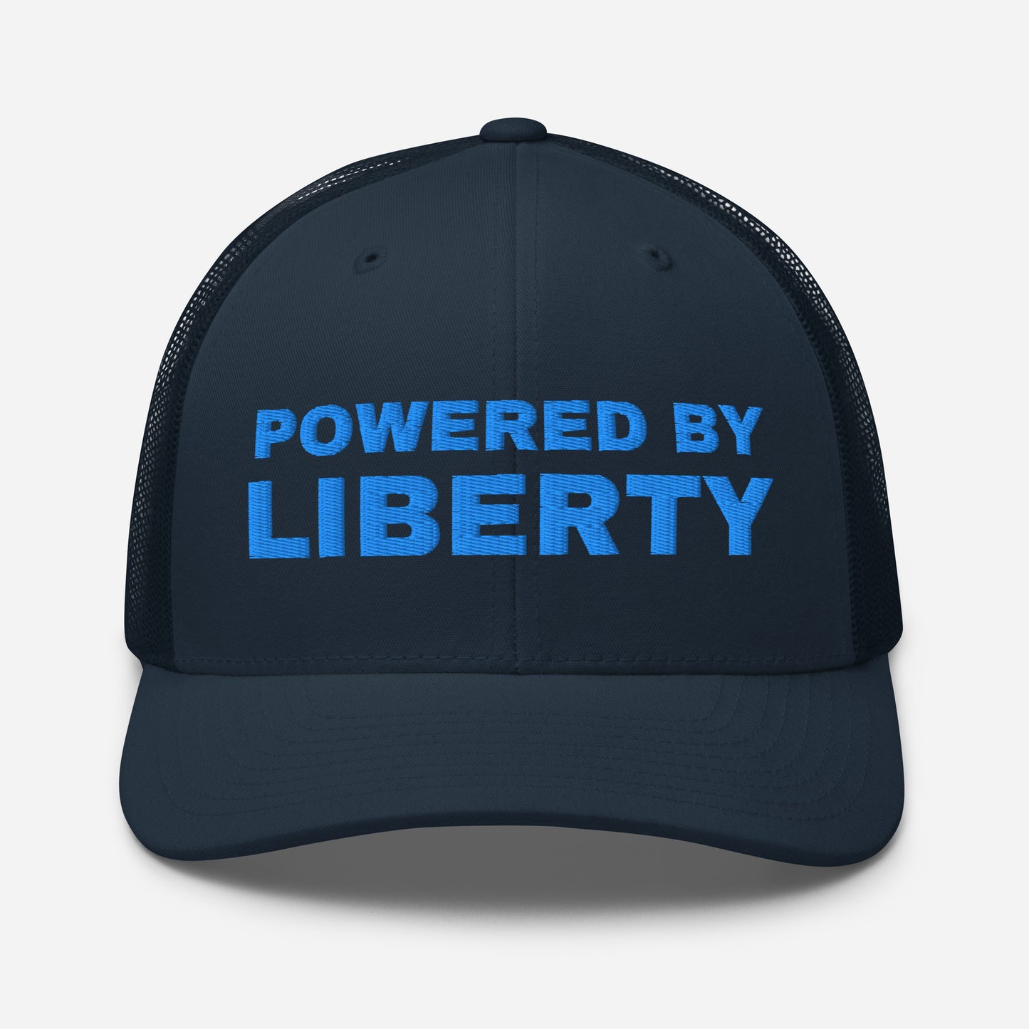 Snapback Custom Trucker Hats Powered by Liberty Cap in Blue Stitching  Infidel Collective