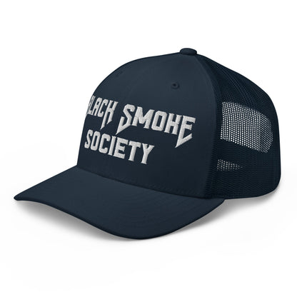 Hats  Snapback Custom Trucker Hat to Rep the Black Smoke Society Lifestyle Infidel Collective