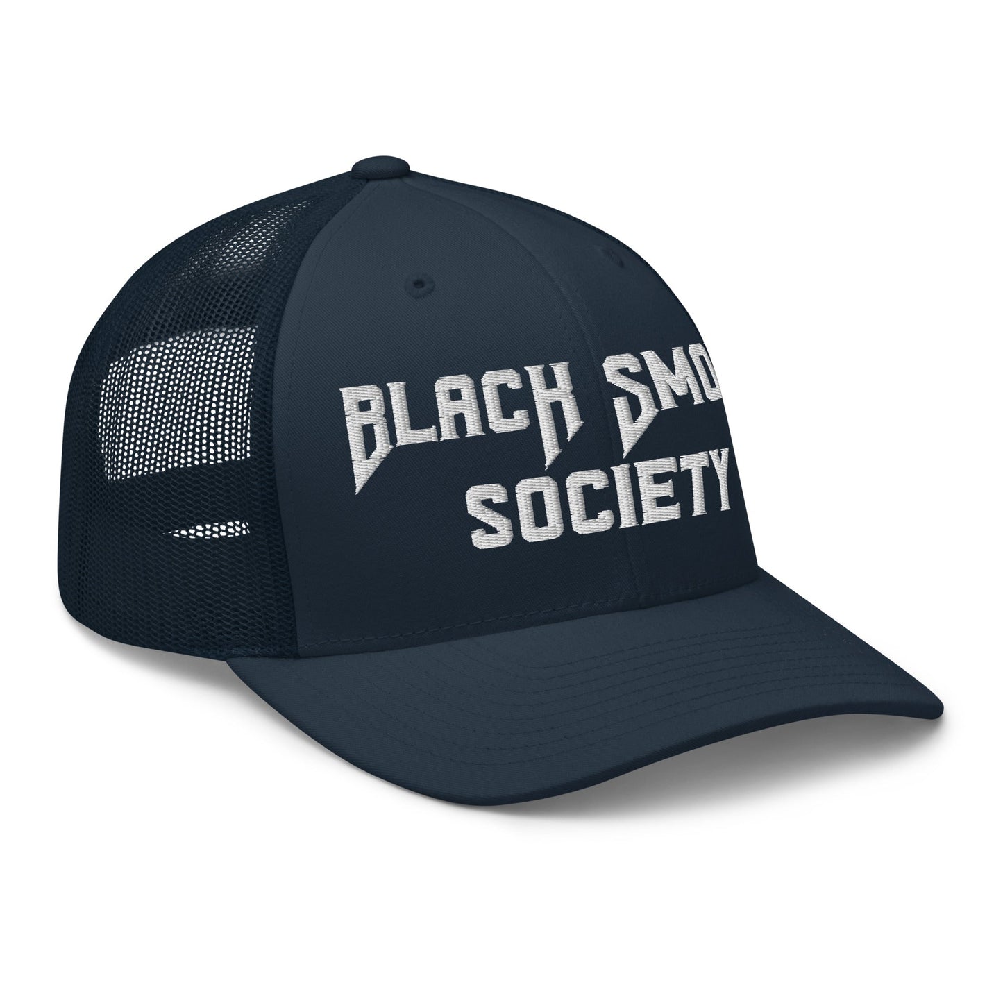 Hats  Snapback Custom Trucker Hat to Rep the Black Smoke Society Lifestyle Infidel Collective