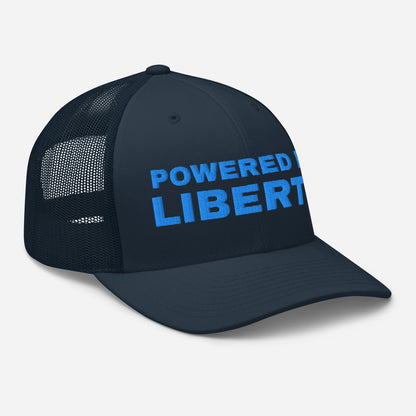 Snapback Custom Trucker Hats Powered by Liberty Cap in Blue Stitching  Infidel Collective