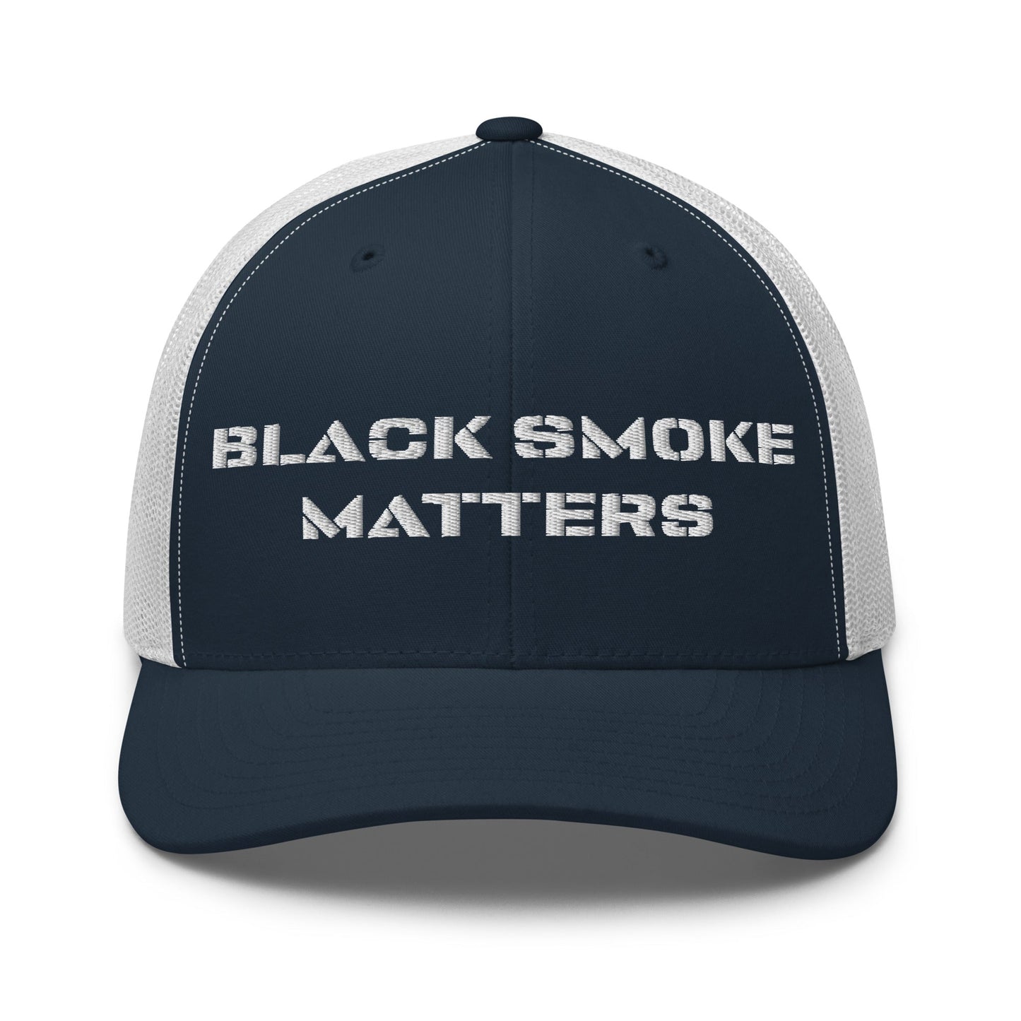 Hats Navy-White Snapback Custom Trucker Hat to Rock – Black Smoke Matters Diesel Cap Infidel Collective