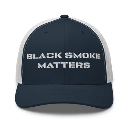 Hats Navy-White Snapback Custom Trucker Hat to Rock – Black Smoke Matters Diesel Cap Infidel Collective