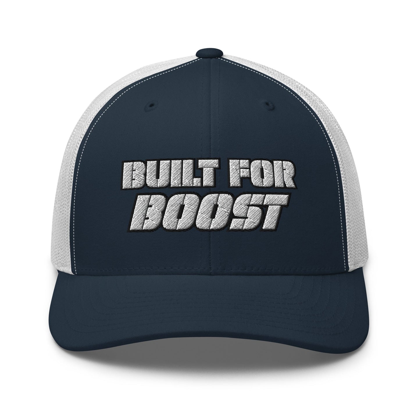 Hats Navy-White Snapback Custom Trucker Hat to Ride In – Built for Boost Diesel Gang Hat Infidel Collective