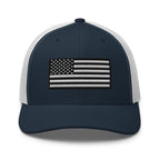 Monochrome US Flag Patriotic Hat - Snapback Custom Trucker Hats is 20 Colors  Infidel Collective