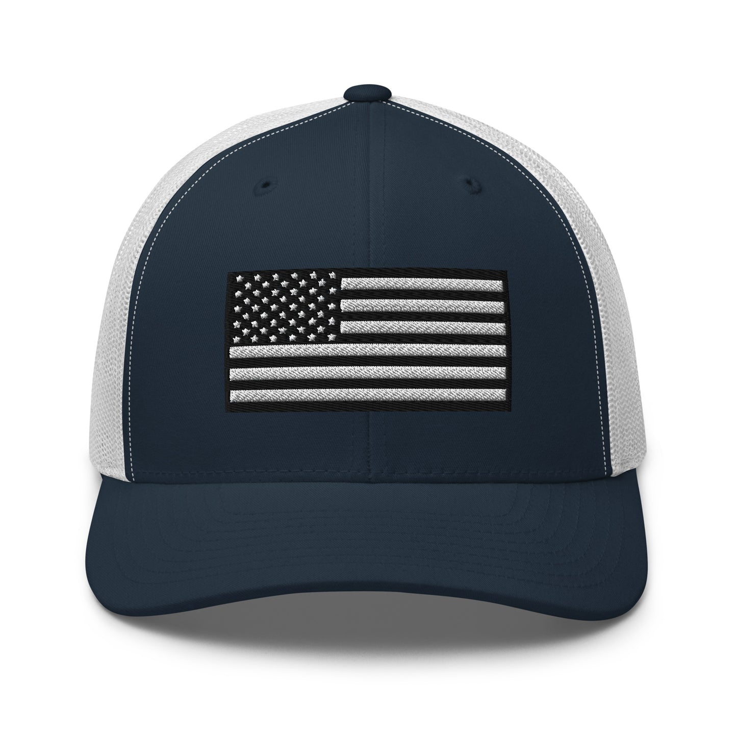 Monochrome US Flag Patriotic Hat - Snapback Custom Trucker Hats is 20 Colors  Infidel Collective