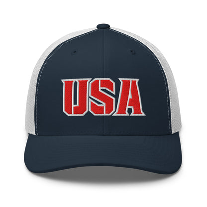 USA Power Cool Custom Patriotic Snapback Trucker Hats  for Men & Women (20 Colors)  Infidel Collective