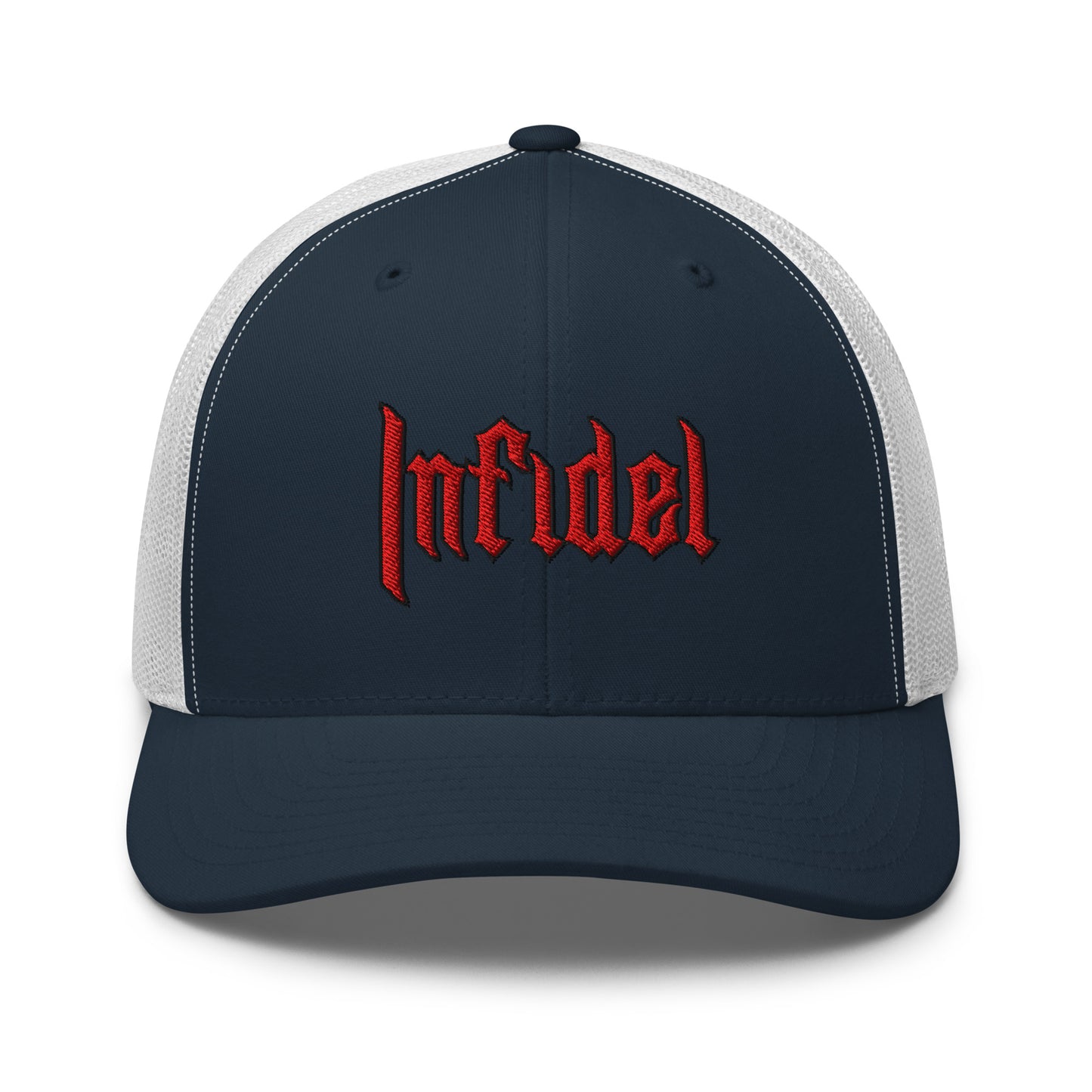 Snapback Custom Trucker Hats INFIDEL Red Stitch Badass Cap for Men & Women  Infidel Collective
