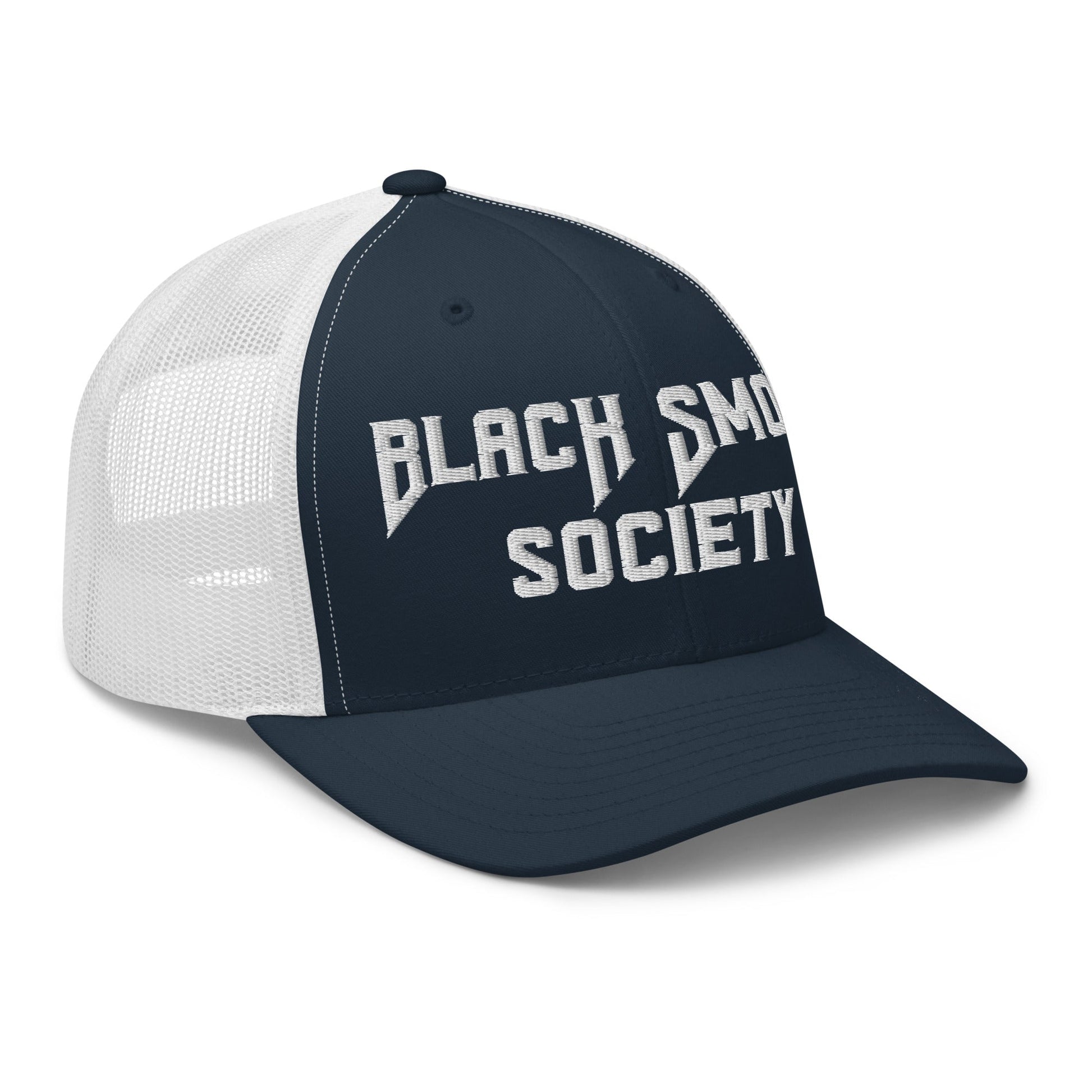 Hats  Snapback Custom Trucker Hat to Rep the Black Smoke Society Lifestyle Infidel Collective