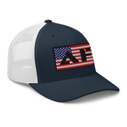 AF American Freedom Flag Snapback Custom Trucker Hat  Infidel Collective