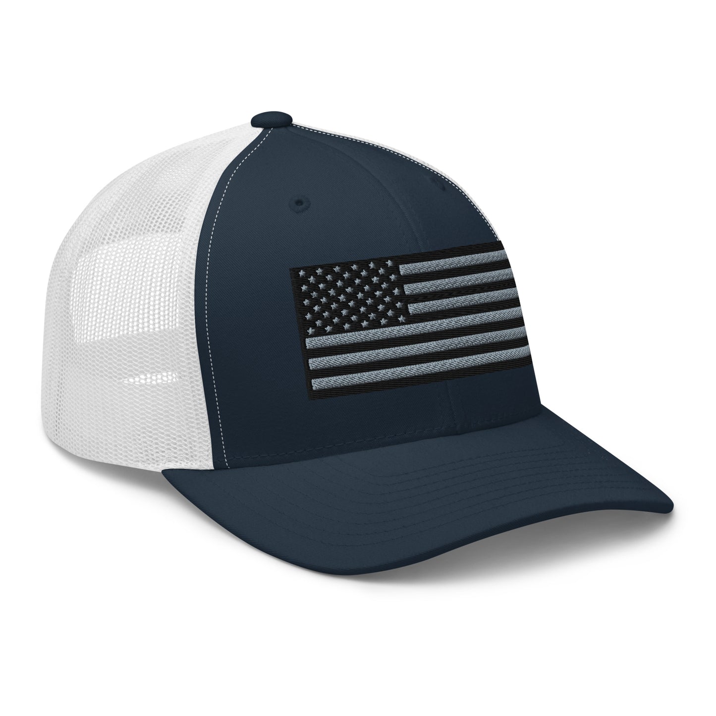 Blackout USA Flag Best Patriotic Custom Snapback Trucker Hats (20 Colors)  Infidel Collective