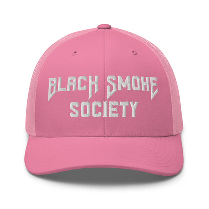 Hats Pink Snapback Custom Trucker Hat to Rep the Black Smoke Society Lifestyle Infidel Collective