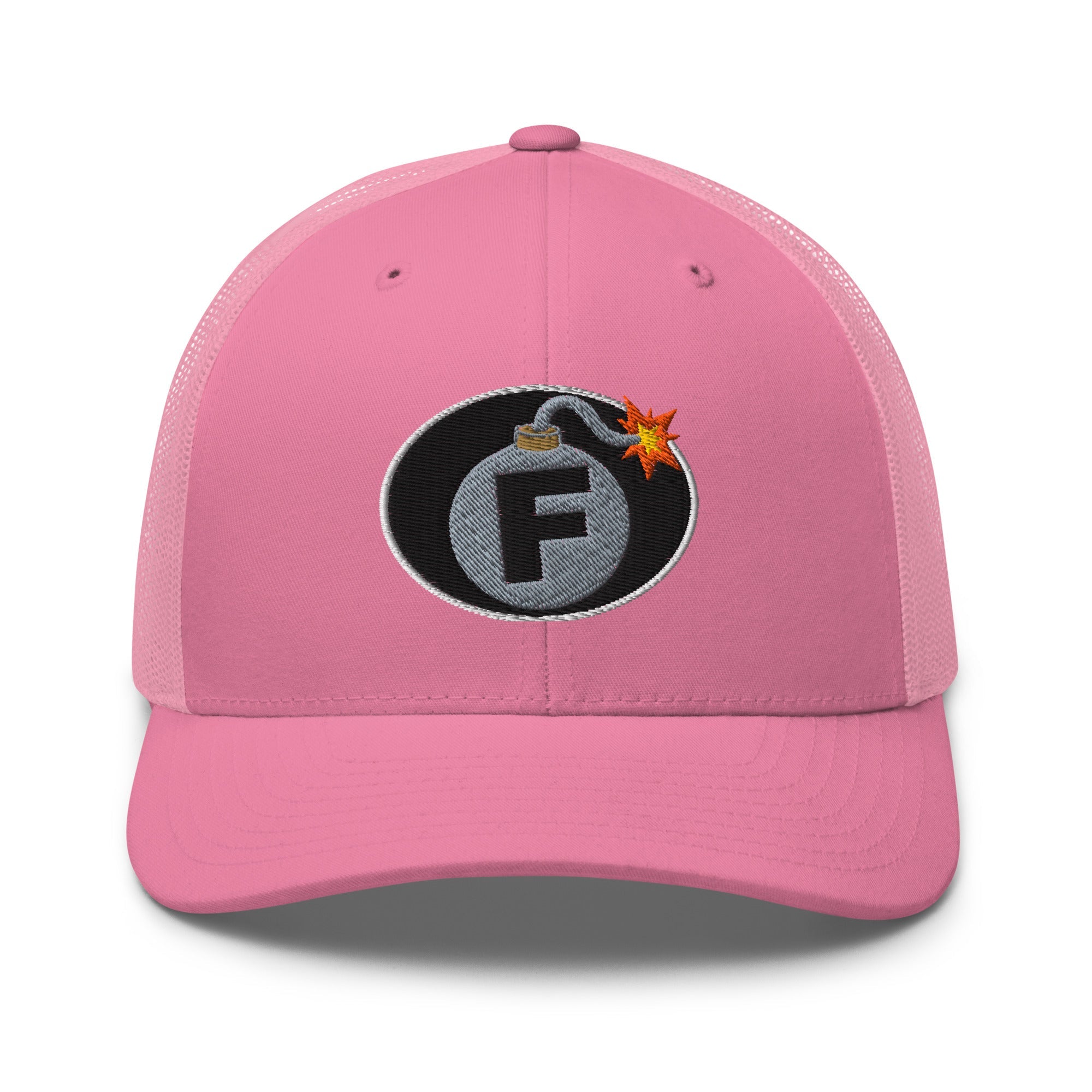 Hats Pink Custom Snapback Trucker Hat Funny NSFW F-Bomb Cap in 20 Colors Infidel Collective