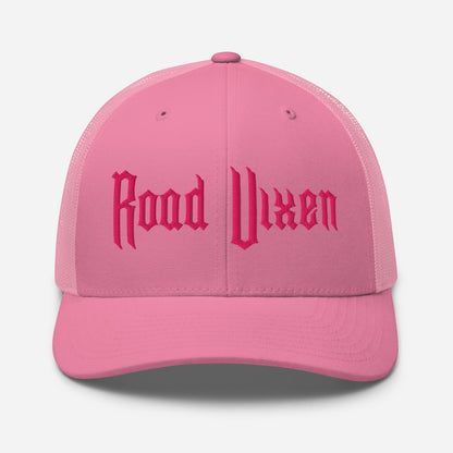 Snapback Custom Trucker Hats Road Vixen Cap for Sexy Women - Pink Stitch  Infidel Collective