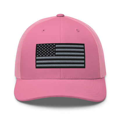 Blackout USA Flag Best Patriotic Custom Snapback Trucker Hats (20 Colors)  Infidel Collective