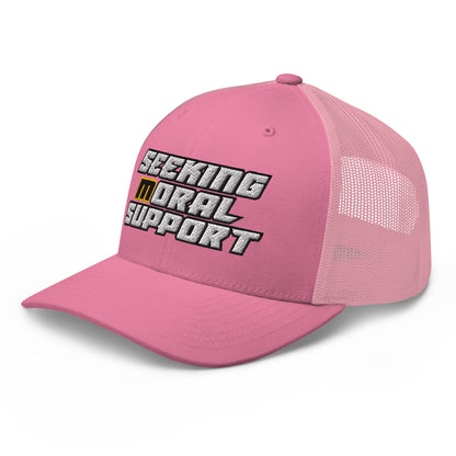 Snapback Custom Trucker Hat – Funny NSFW Seeking M-oral Support Vulgar Humor Infidel Collective