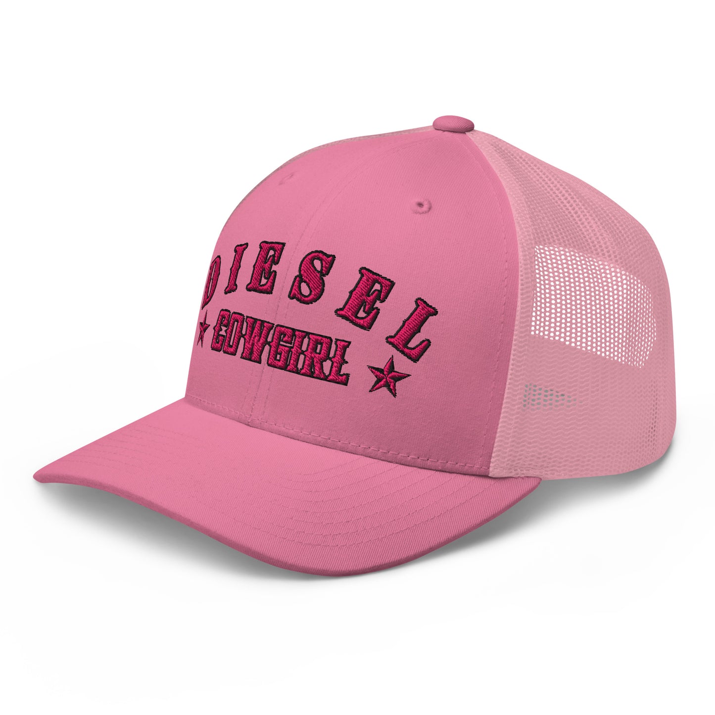 Custom Diesel Cowgirl Hat – Pink Stitch Snapback Trucker Cap for Diesel Gang Women  Infidel Collective