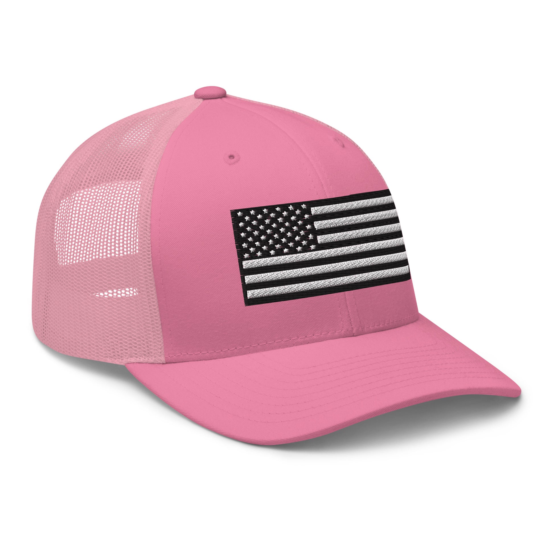 Monochrome US Flag Patriotic Hat - Snapback Custom Trucker Hats is 20 Colors  Infidel Collective