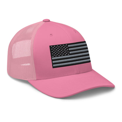 Blackout USA Flag Best Patriotic Custom Snapback Trucker Hats (20 Colors)  Infidel Collective