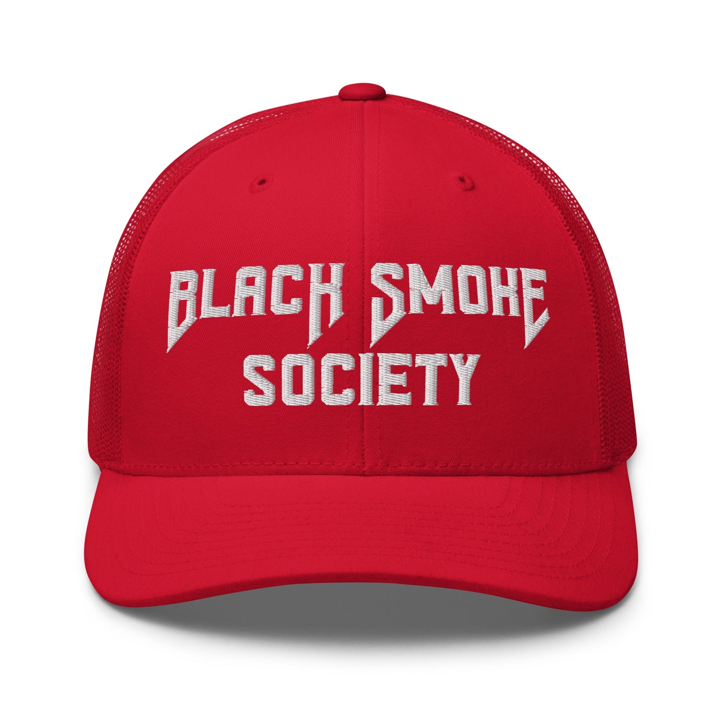 Hats Red Snapback Custom Trucker Hat to Rep the Black Smoke Society Lifestyle Infidel Collective