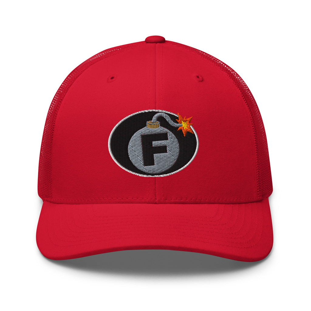 Hats Red Custom Snapback Trucker Hat Funny NSFW F-Bomb Cap in 20 Colors Infidel Collective