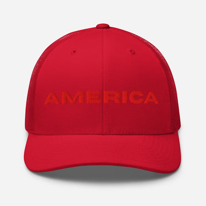 Cool AMERICA Custom Patriotic Red Stitch Snapback Trucker Hats (11 Colors)  Infidel Collective
