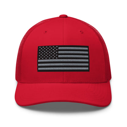 Blackout USA Flag Best Patriotic Custom Snapback Trucker Hats (20 Colors)  Infidel Collective