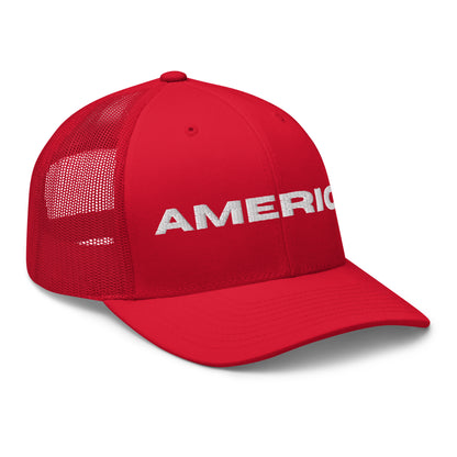 Snapback Custom Trucker Hats AMERICA Cool Patriotic Cap White Stitch  Infidel Collective