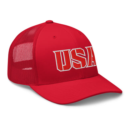 USA Power Cool Custom Patriotic Snapback Trucker Hats  for Men & Women (20 Colors)  Infidel Collective