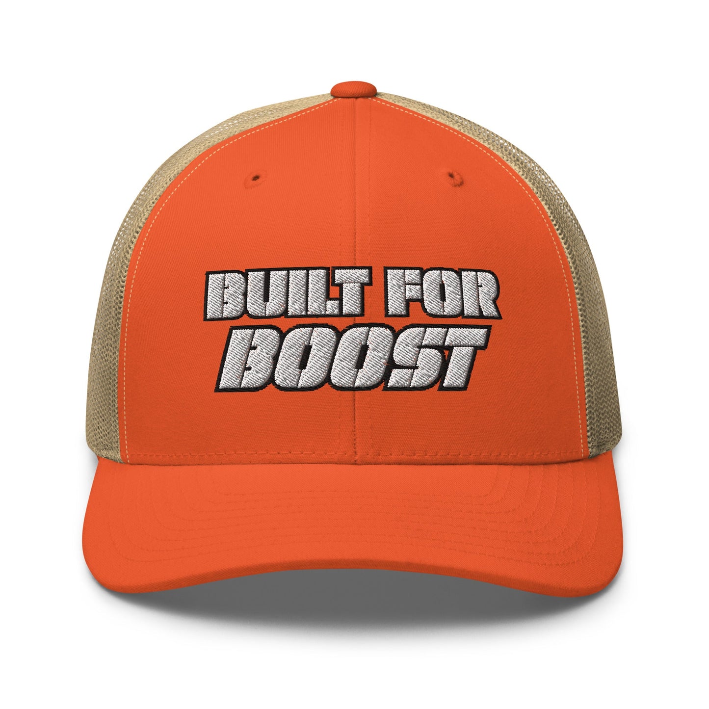 Hats Rustic-Orange-Khaki Snapback Custom Trucker Hat to Ride In – Built for Boost Diesel Gang Hat Infidel Collective