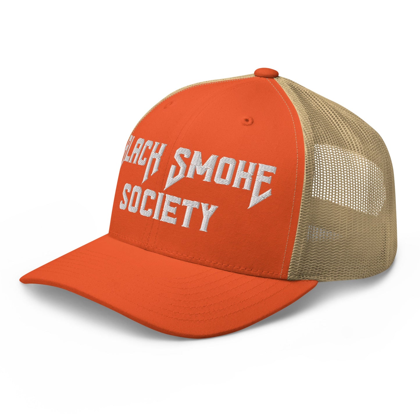 Hats  Snapback Custom Trucker Hat to Rep the Black Smoke Society Lifestyle Infidel Collective