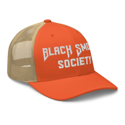 Hats  Snapback Custom Trucker Hat to Rep the Black Smoke Society Lifestyle Infidel Collective