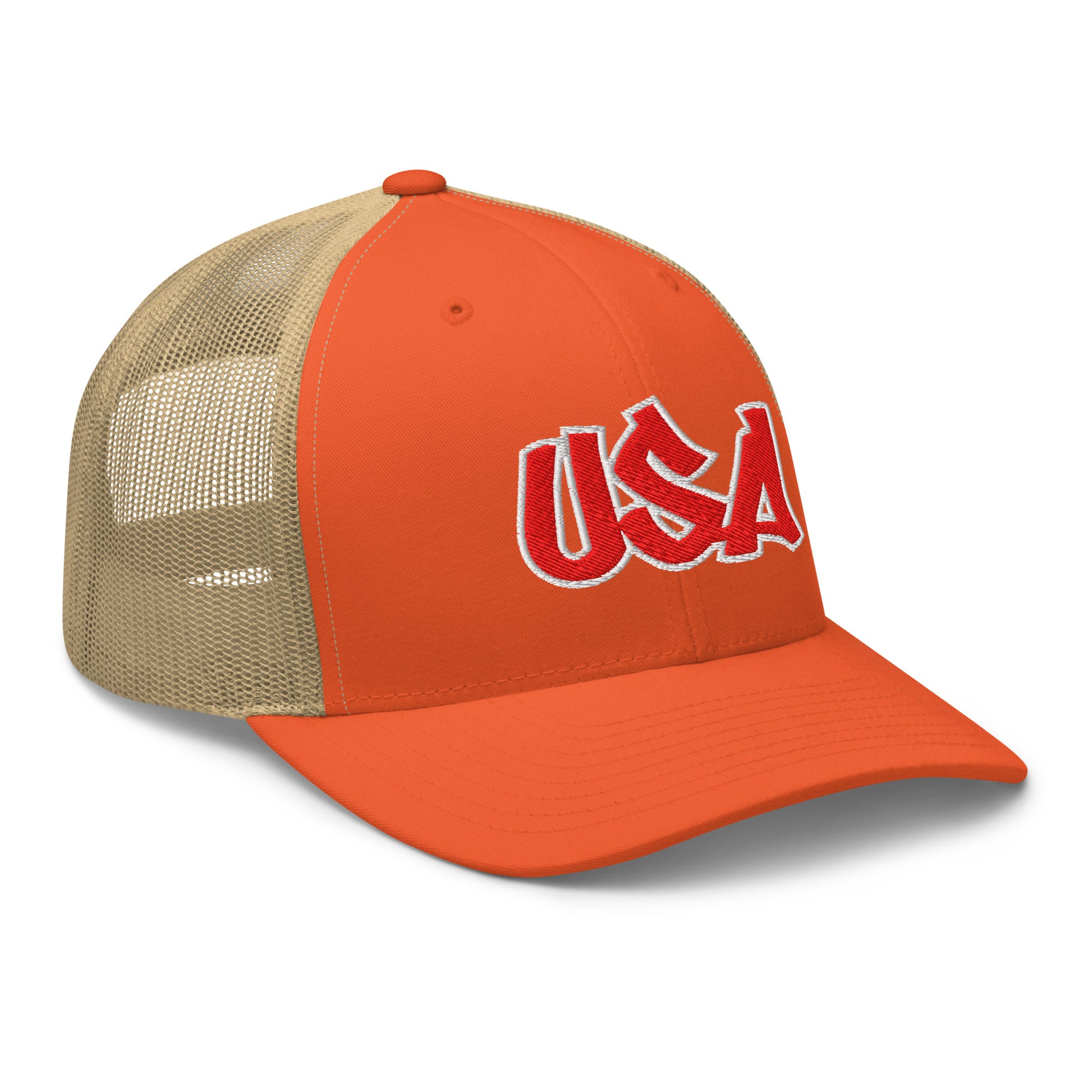 Cool USA Street Script Custom Patriotic Snapback Trucker Hats for Men & Women (20 Colors)  Infidel Collective