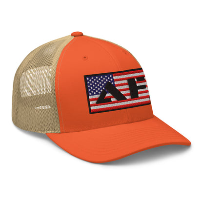 AF American Freedom Flag Snapback Custom Trucker Hat  Infidel Collective